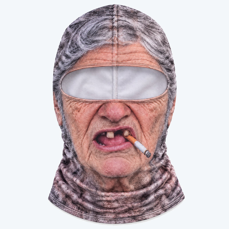 Funny Realistic Face Ski Mask โ Hilarious Winter Party Gear for Outdoor Groups