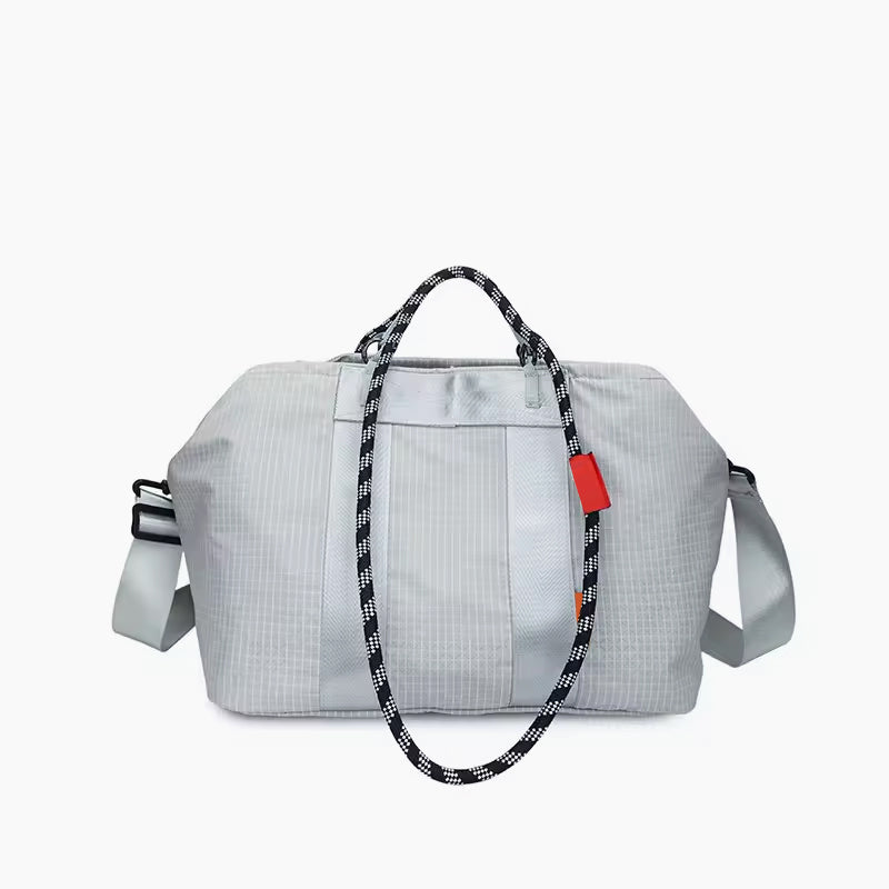 Mountain-Style Climbing Rope Nylon Grid Large Capacity Wet-Dry Separation Gym Bag Outdoor Waterproof Handbag Crossbody Travel Bag