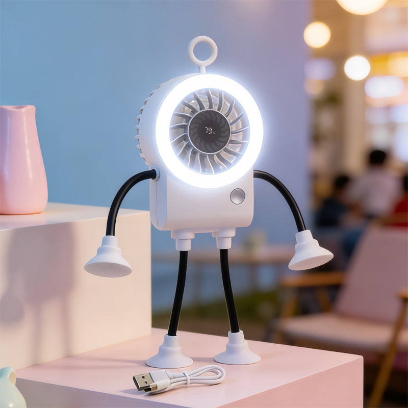 🤖 Robot Fan - Cool breeze meets playful design. Stay cool in style.