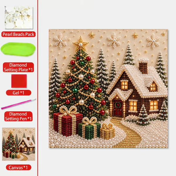 ๐๐
Premium 3D Pearl Christmas Wall Art Kit | Luxury Flocked Canvas with Scratch-Resistant Non-Fading Pearl Beads DIY Holiday Decor โ๏ธโ๏ธ