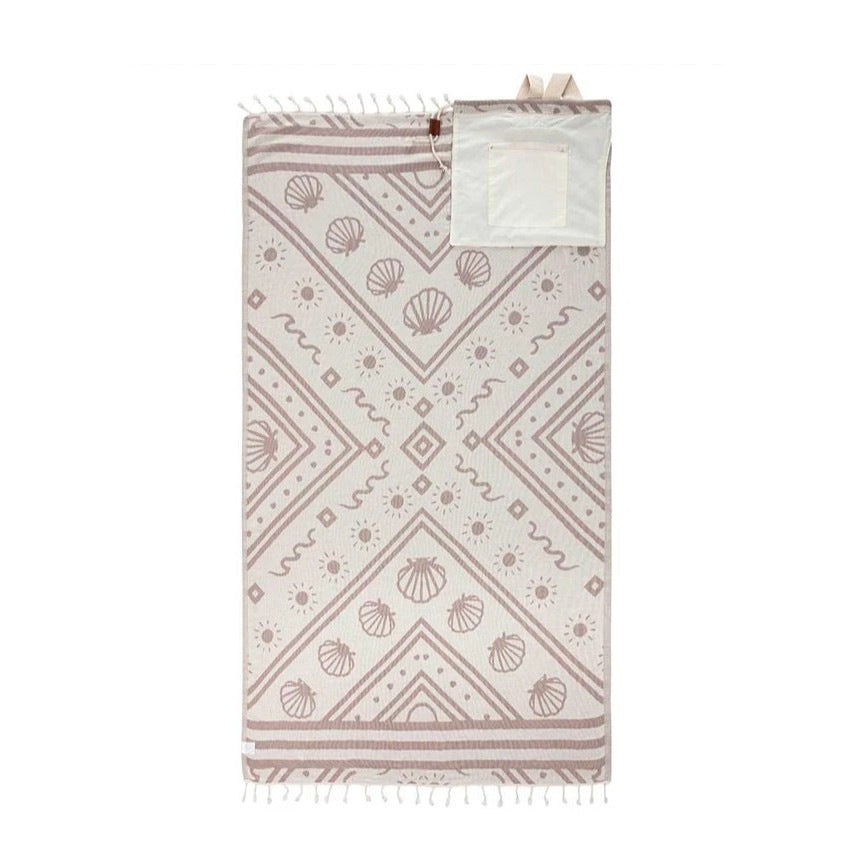 🏆Flash Sale-50% OFF 🏖️2-in-1 Convertible Towel & Backpack with Inner Zip Pocket & Sand-Repelling Fabric