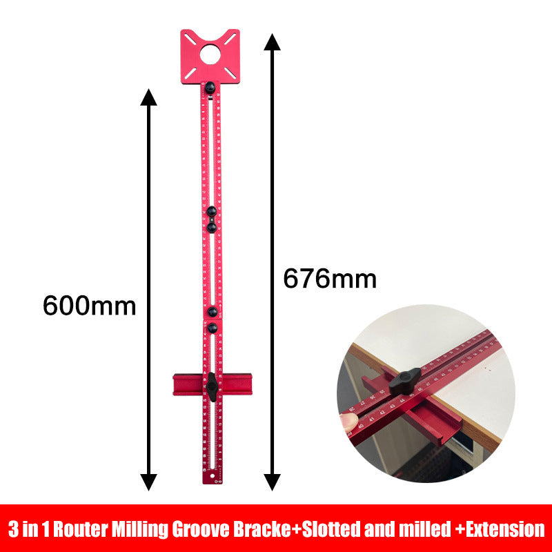 ๐ง LIMITED-TIME 50% OFF! โจ 3-in-1 Router Milling Groove Bracket โ Adjustable, Inch/cm Scales, Modular Design ๐ ๏ธ