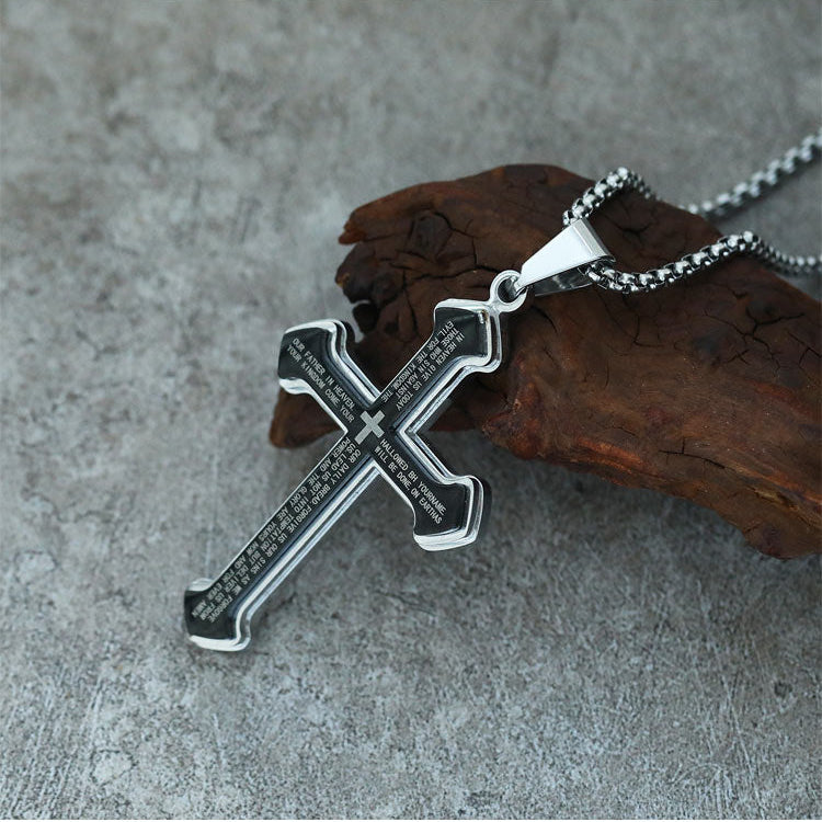 ✝️ “The Lord's Prayer” Cross Necklace -- Unisex