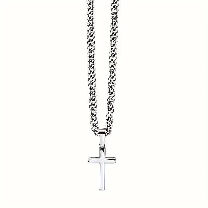 ✝️Men's Necklace with Stainless Steel Cross Pendan
