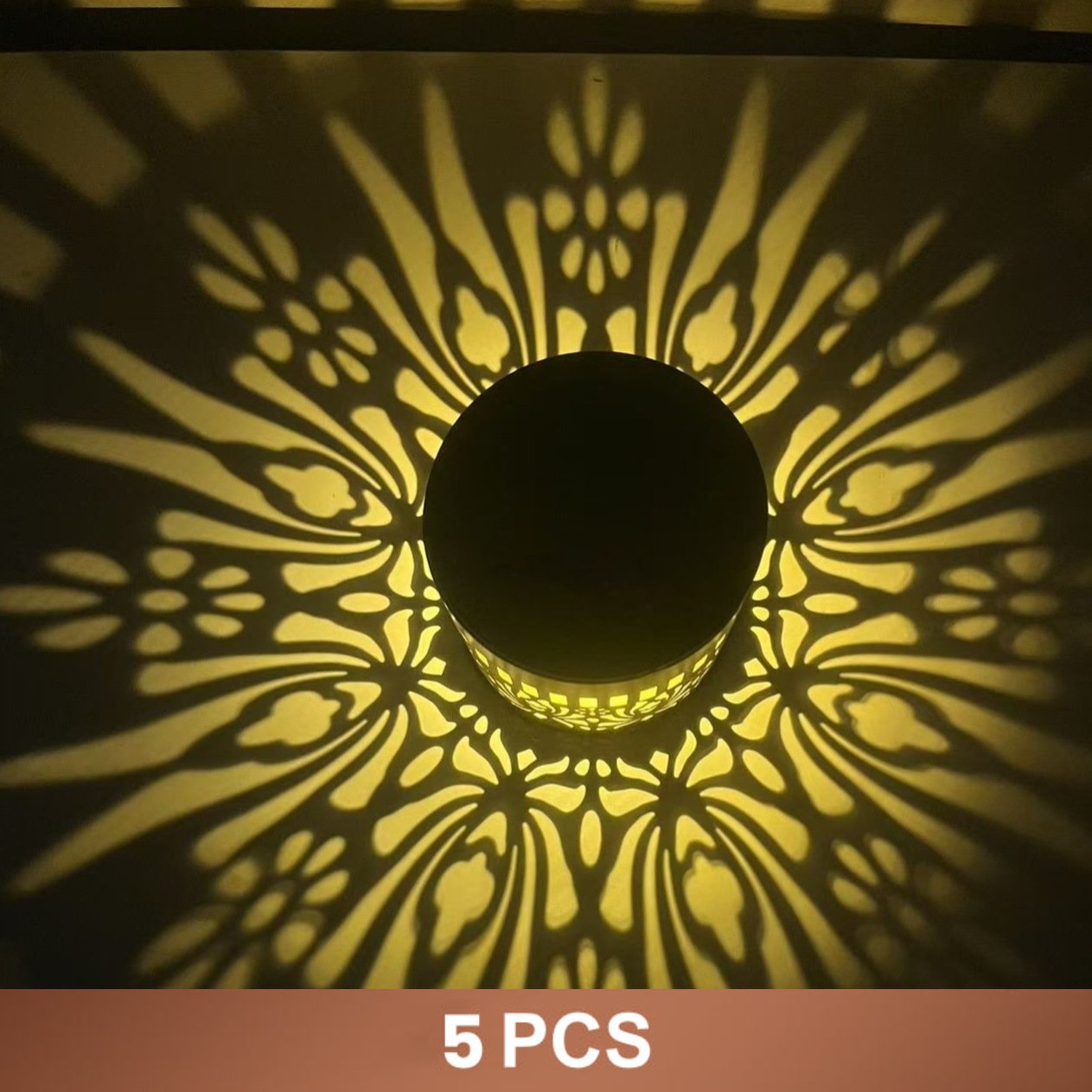 🌞✨ Solar-powered mandala projector lamp