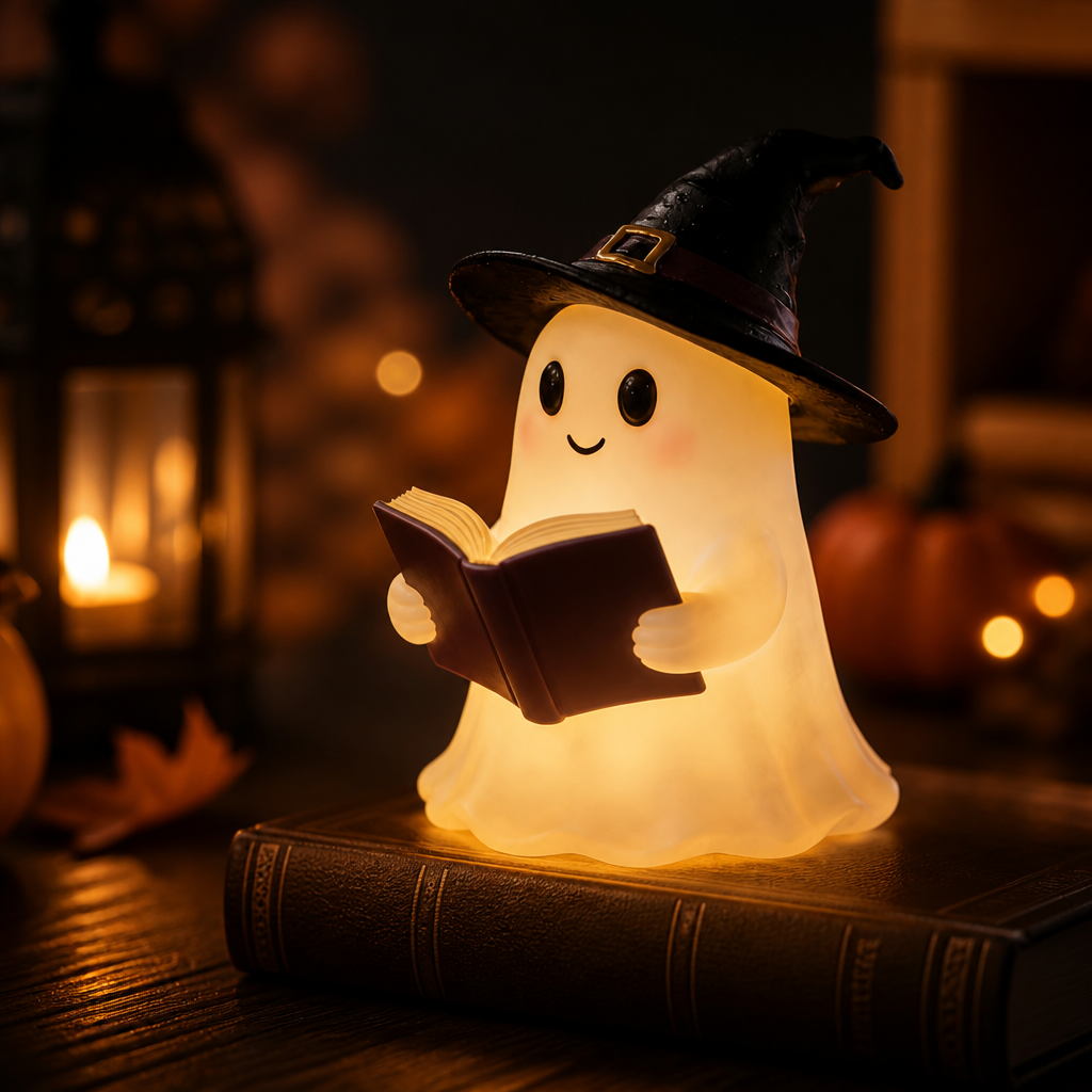 Halloween Ghost Guitar Night Light and Table Decoration
