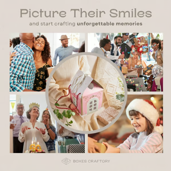 Lumottu joulumökki-lahjarasia