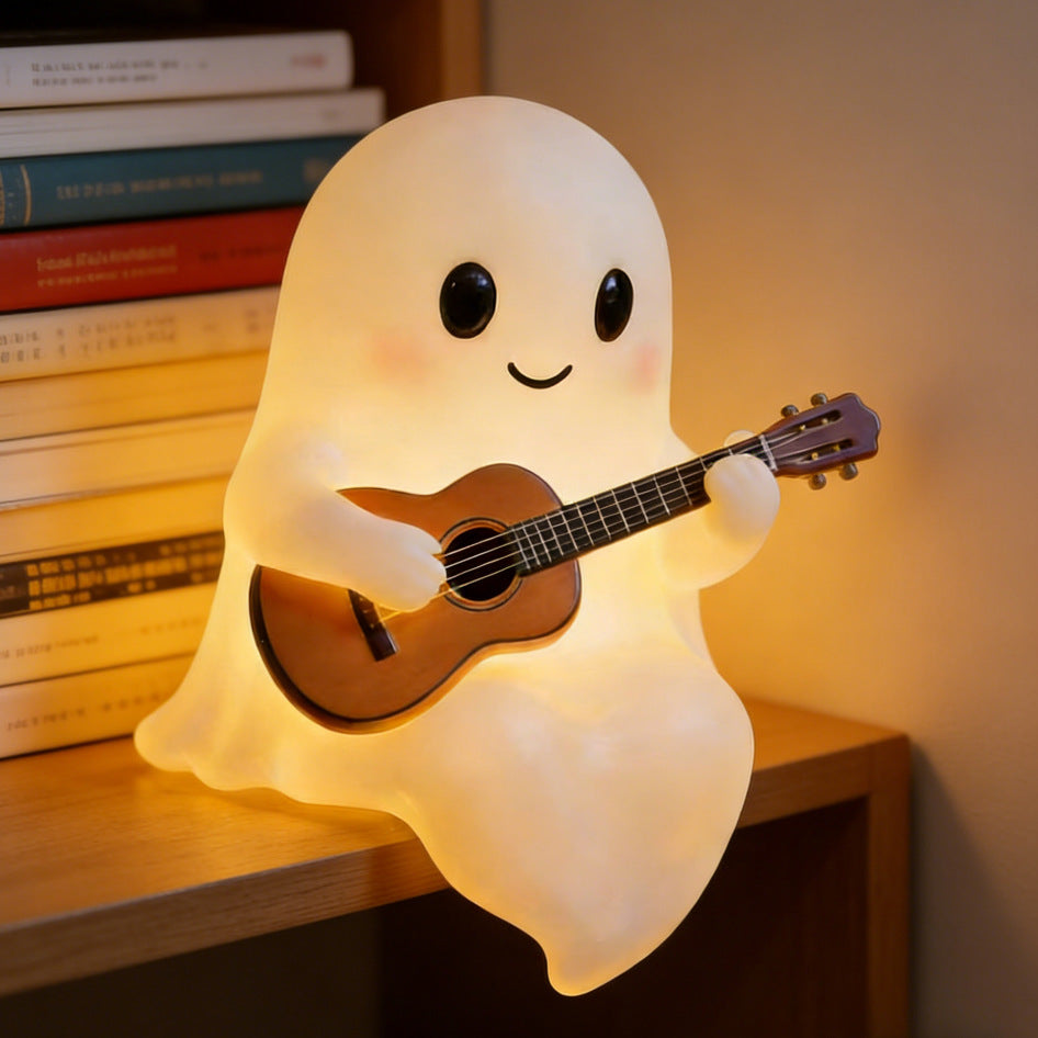 Halloween Ghost Guitar Night Light and Table Decoration