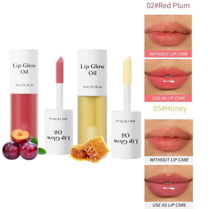 💋 Hanki täydellinen pout✨ Tinted Lip Glow Oil - Sävytetty huulten hehkuöljy - reheville, kosteutetuille huulille, joilla on luonnollinen hehku! 💖