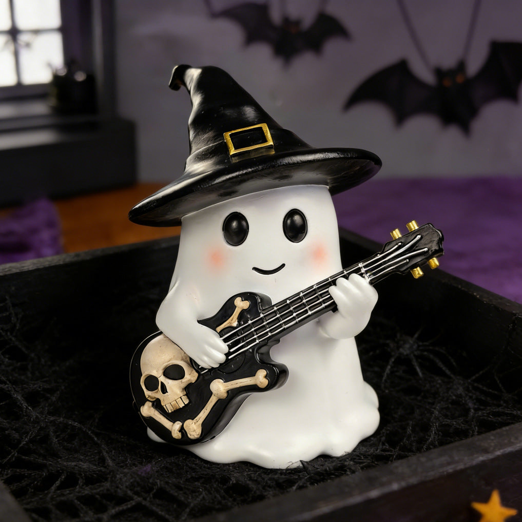 Halloween Ghost Guitar Night Light and Table Decoration