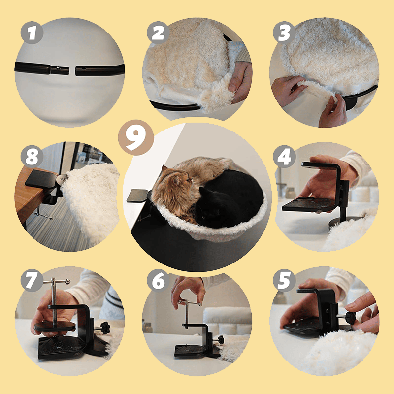 🐱Durable Ergonomic cat Desk Bed for Remote Workers