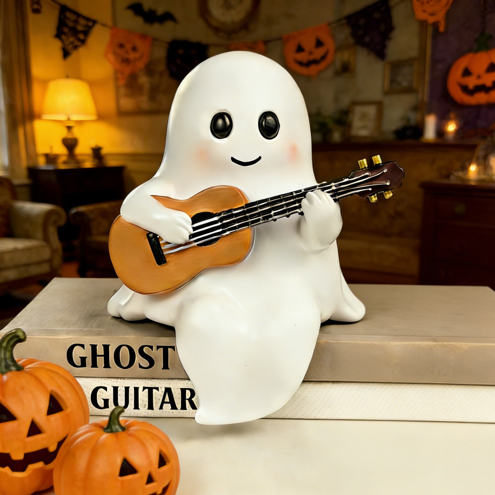 Halloween Ghost Guitar Night Light and Table Decoration