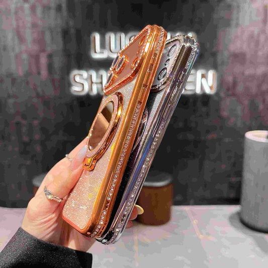 📲✨Gradient Glitter Holder -meikkipeilin suojakotelo