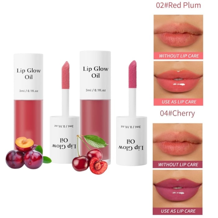 💋 Hanki täydellinen pout✨ Tinted Lip Glow Oil - Sävytetty huulten hehkuöljy - reheville, kosteutetuille huulille, joilla on luonnollinen hehku! 💖