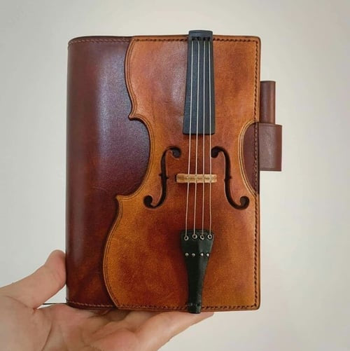 🔥HOT SALE - Vintage Violin Leather Notebook