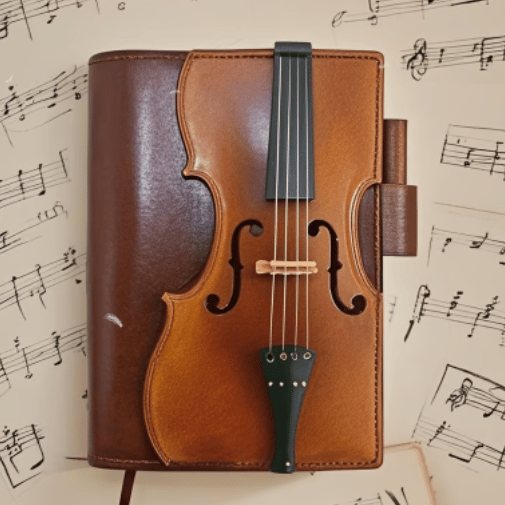 🔥HOT SALE - Vintage Violin Leather Notebook