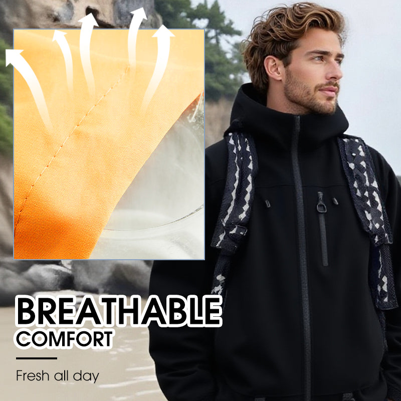 🔥Vedenpitävä urheilutakki hupulla ulkokäyttöön