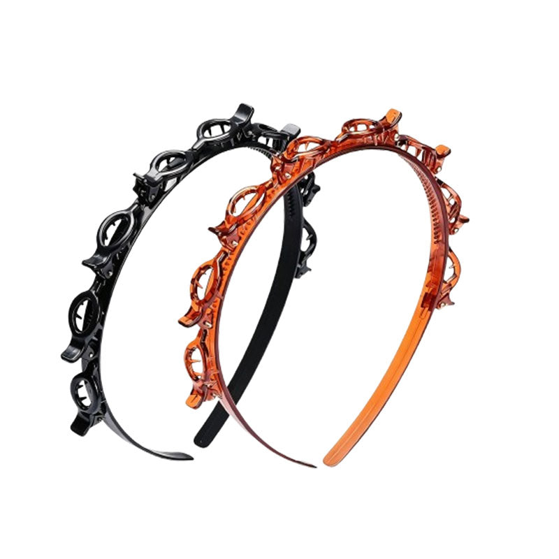 Multi-Layer Openwork Woven Headband with Teeth: Effortless Styling in Seconds