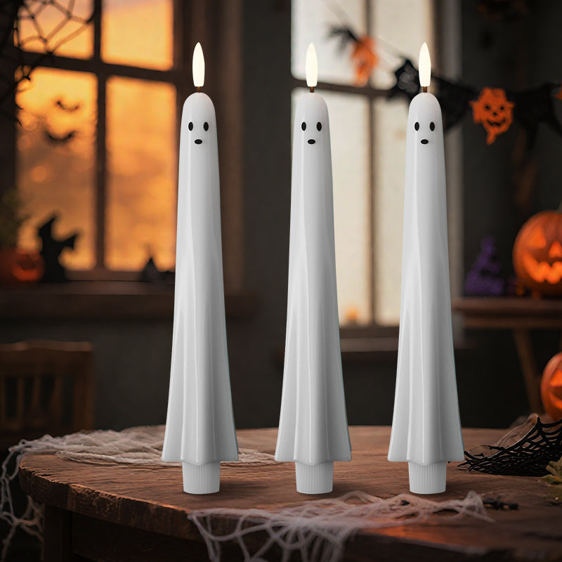 🎃👻Kauko-ohjattava haamuvalo, jossa on 3D-liekehtivä sydänlanka👻🎃