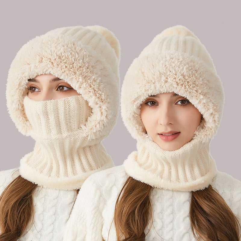 ❄️ 3-in-1 paksu pehmoinen talvipipo – lämmin, pehmeä ja ihastuttava! 🧣