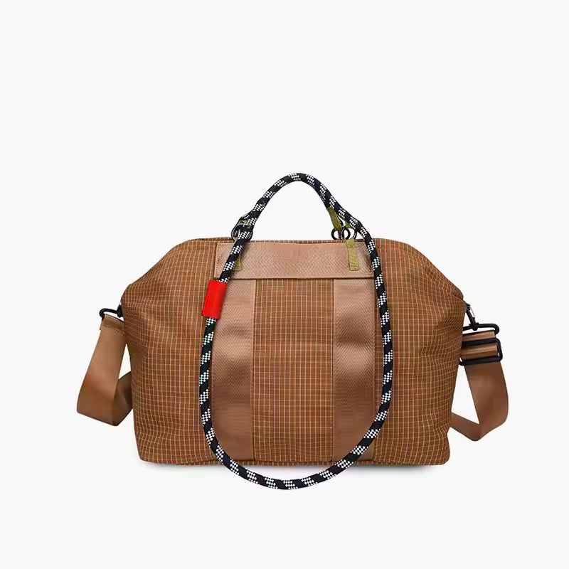 Mountain-Style Climbing Rope Nylon Grid Large Capacity Wet-Dry Separation Gym Bag Outdoor Waterproof Handbag Crossbody Travel Bag