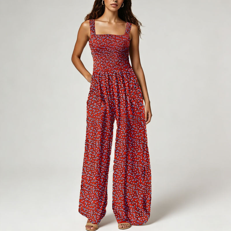 🏖️Women’s Casual Print Sleeveless Overalls Jumpsuits🌼
