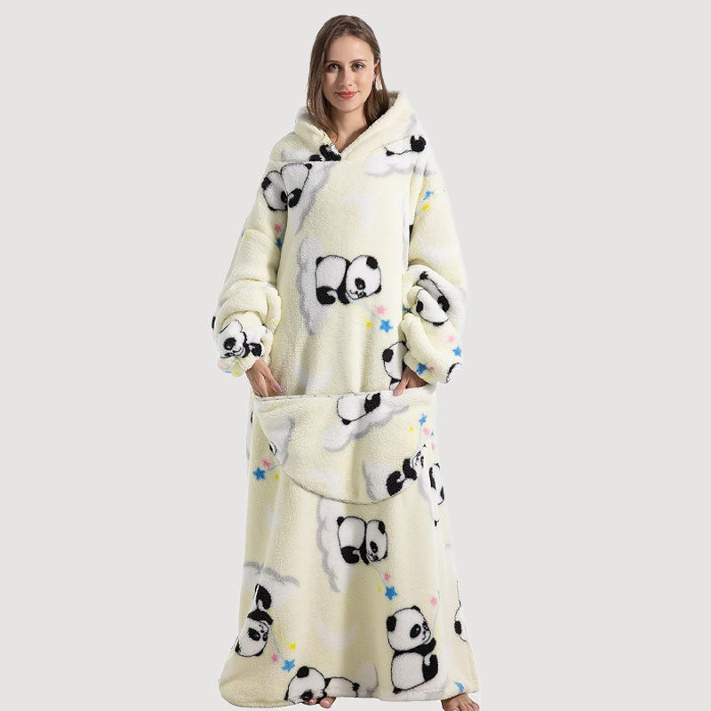 🧸 Paksu kylpytakki hupulla ja peitolla