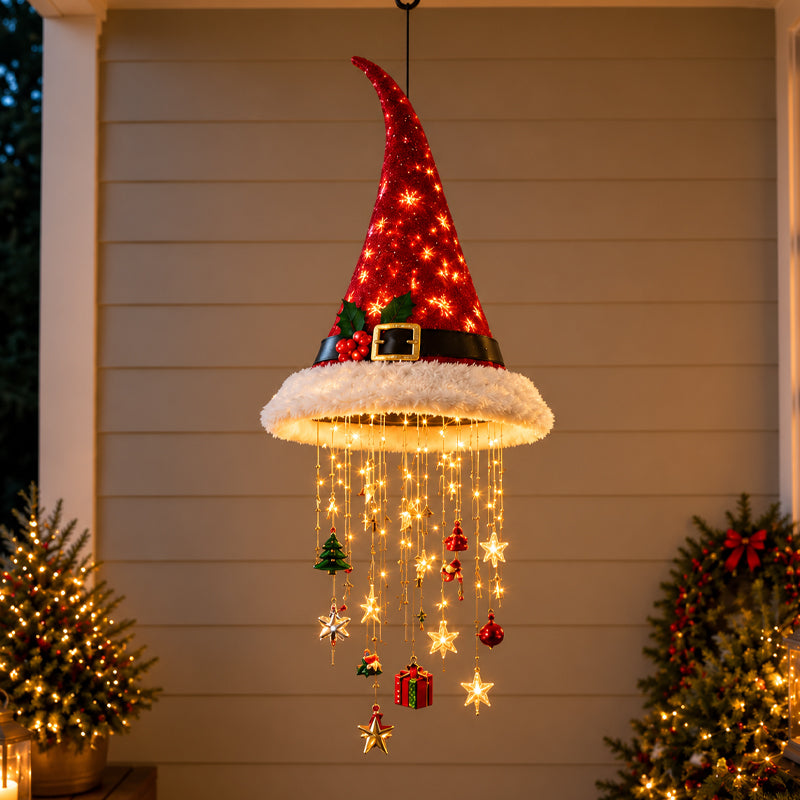 ✨ Santa Hat-Shaped Lights — ⭐ Specially designed to capture the essence of Christmas, creating a charming festive display.
