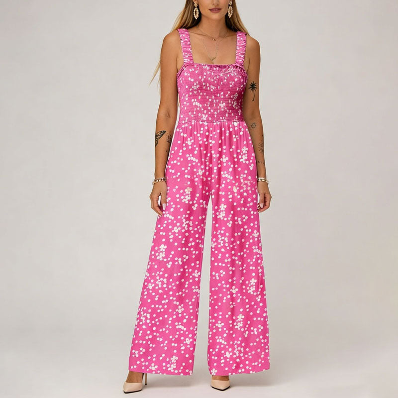 🏖️Women’s Casual Print Sleeveless Overalls Jumpsuits🌼