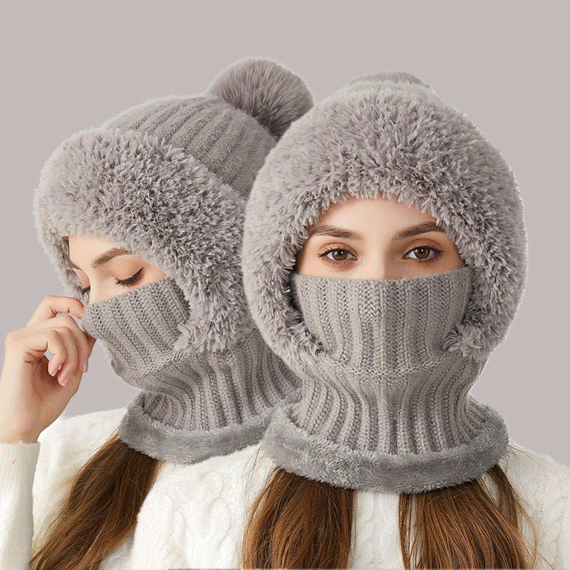 ❄️ 3-in-1 paksu pehmoinen talvipipo – lämmin, pehmeä ja ihastuttava! 🧣
