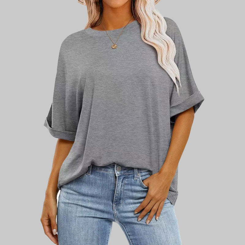 ⏳Ajankohtainen tarjous🌸Väljä pyöreäkauluksinen pitkähihainen t-paita naisille