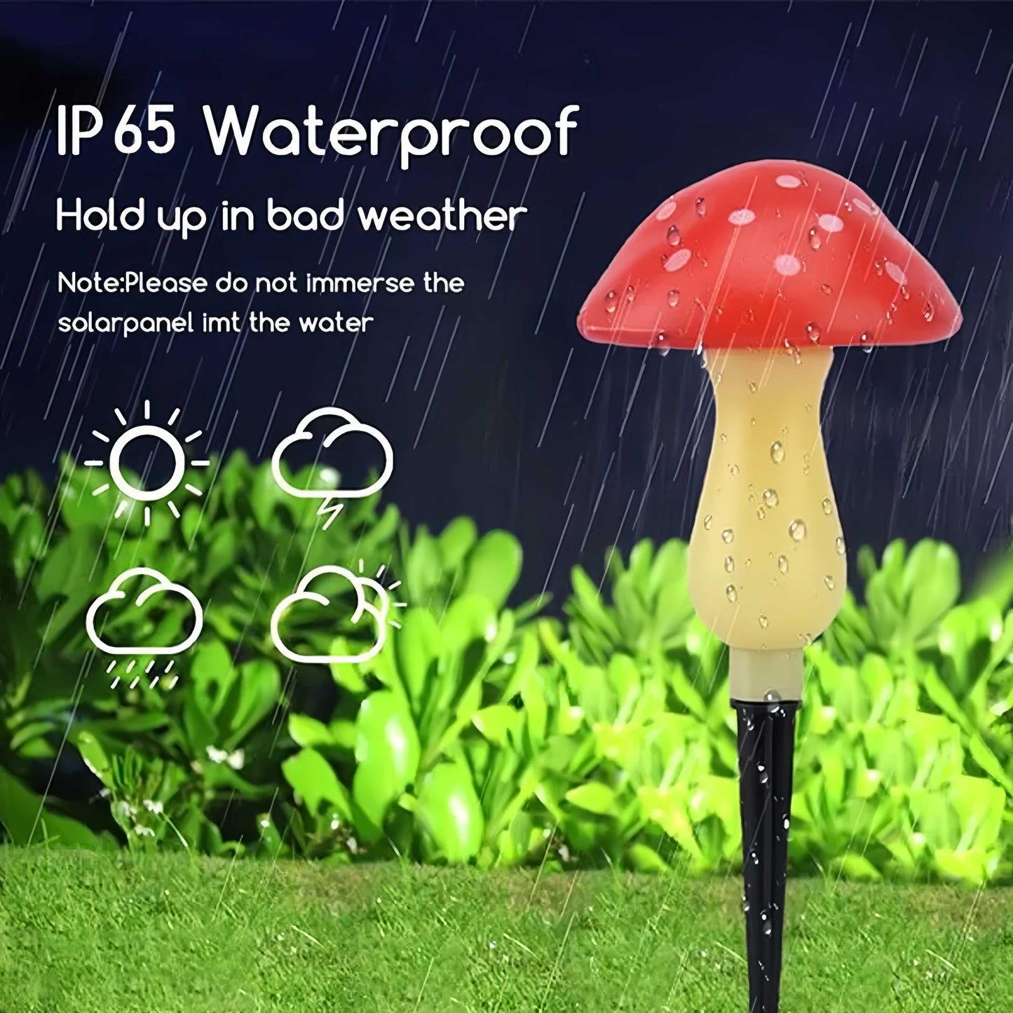 🔥LAST DAY 49% OFF - Solar Powered Mushroom Shaped Garden Glow Light