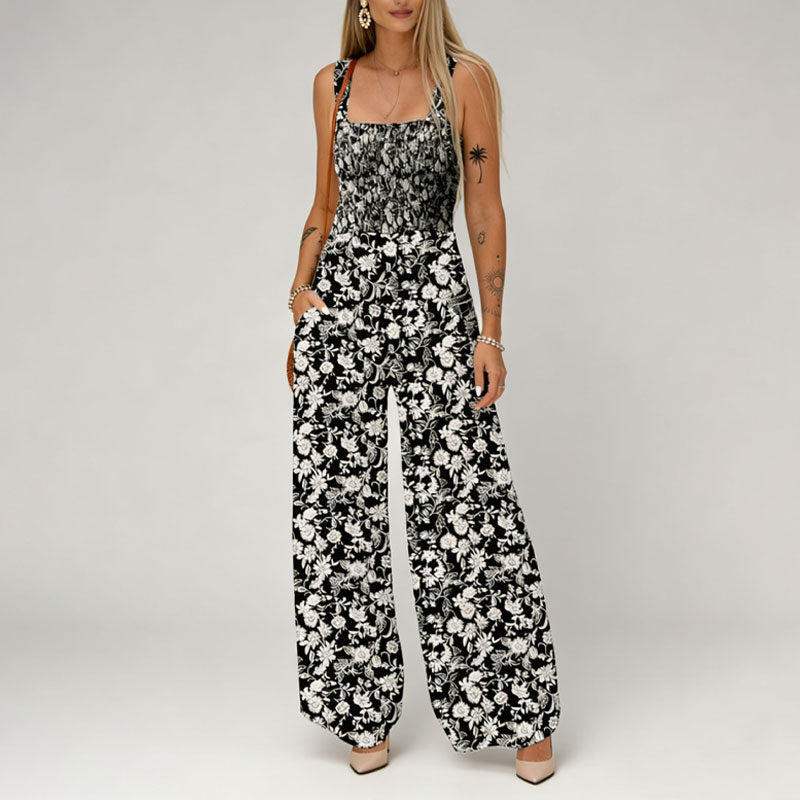 🏖️Women’s Casual Print Sleeveless Overalls Jumpsuits🌼