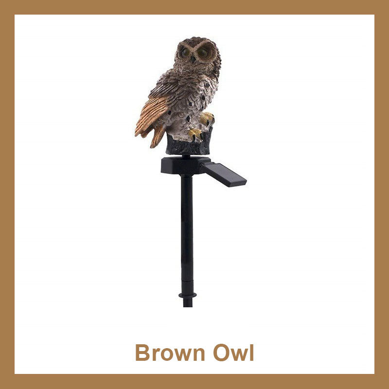 Solar Owl Courtyard Lawn Garden Decorative Light