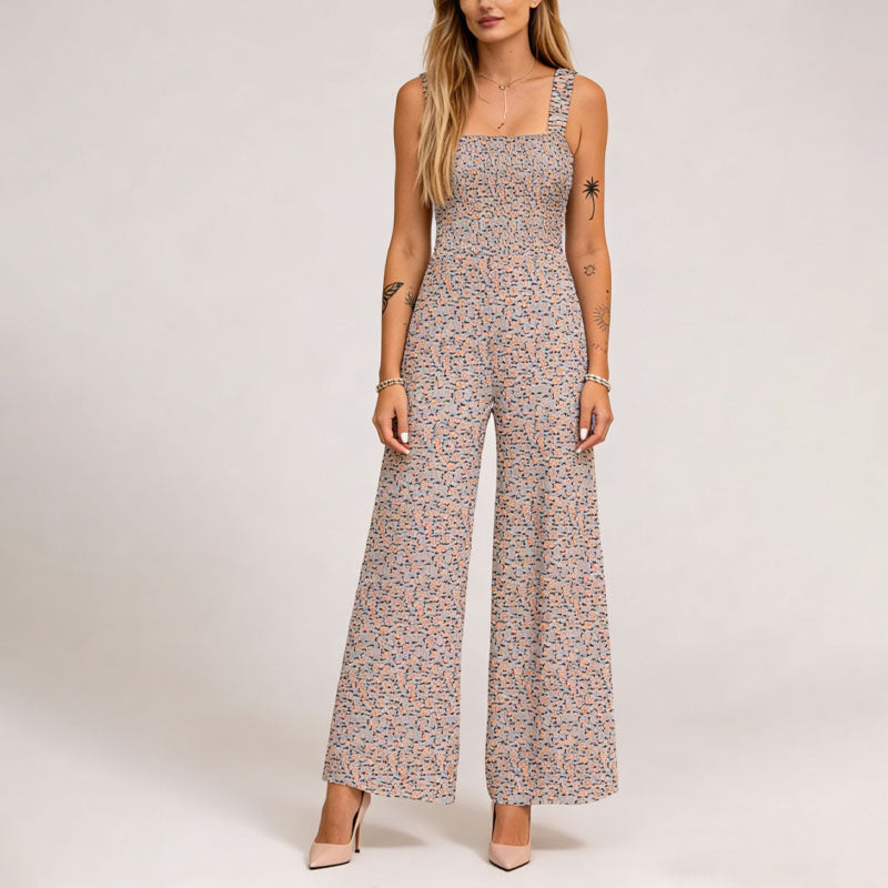 🏖️Women’s Casual Print Sleeveless Overalls Jumpsuits🌼