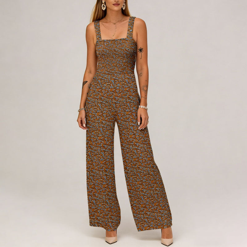 🏖️Women’s Casual Print Sleeveless Overalls Jumpsuits🌼