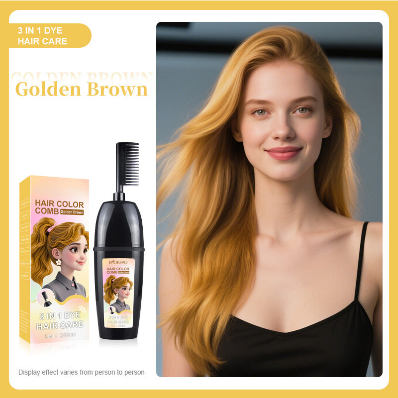 🧴3-in-1 hair dye comb | Easy hair dyeing at home with a built-in brus