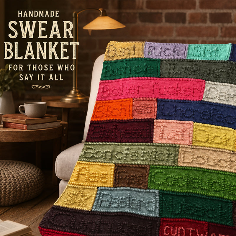 🔥Last Day 49% OFF - Handcrafted Funny Cussword blanket