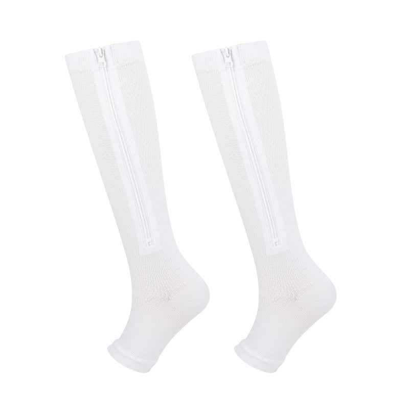 Innovative Side-Zip Athletic Support Socks – Easy Wear Compression Hose