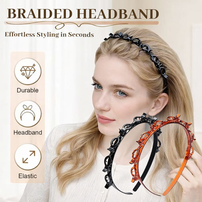 Multi-Layer Openwork Woven Headband with Teeth: Effortless Styling in Seconds