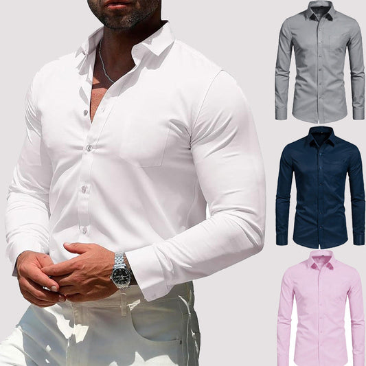 Silitystä vaativa venyvä pitkähihainen paita miehille