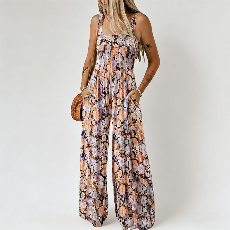 🏖️Women’s Casual Print Sleeveless Overalls Jumpsuits🌼