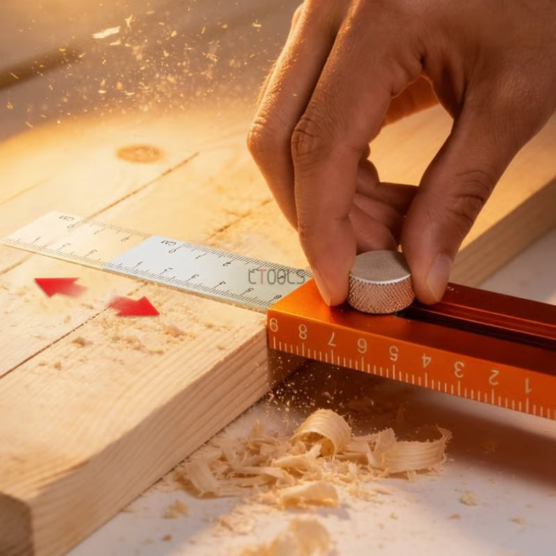 🔥Multi Function Ruler – 3-in-1 Measuring & Level Tool