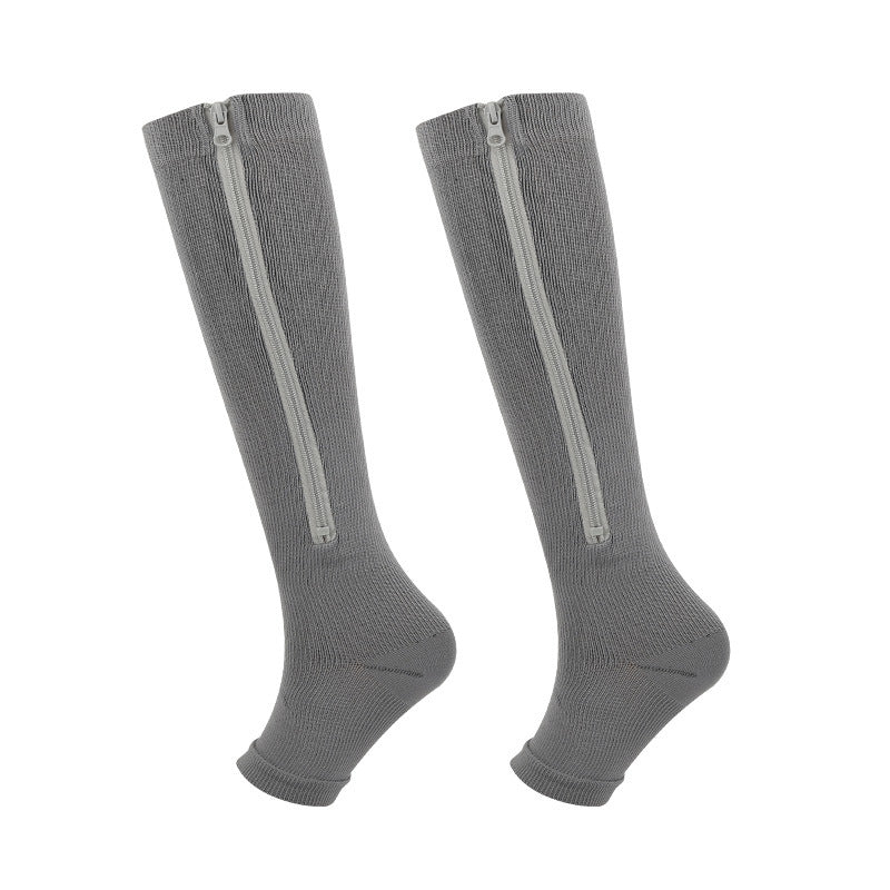 Innovative Side-Zip Athletic Support Socks – Easy Wear Compression Hose