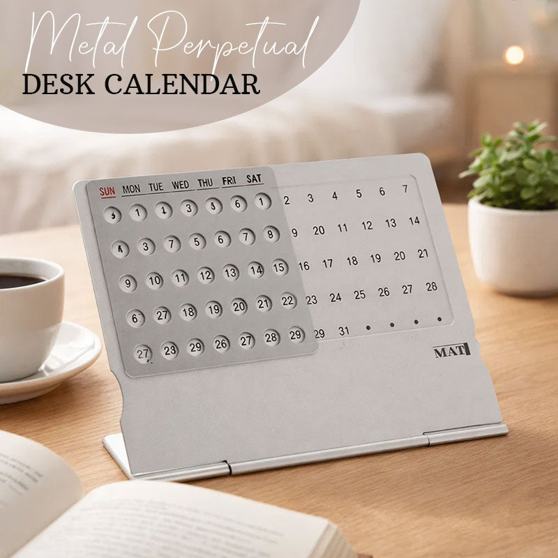 📅 Aluminium metal perpetual desk calendar