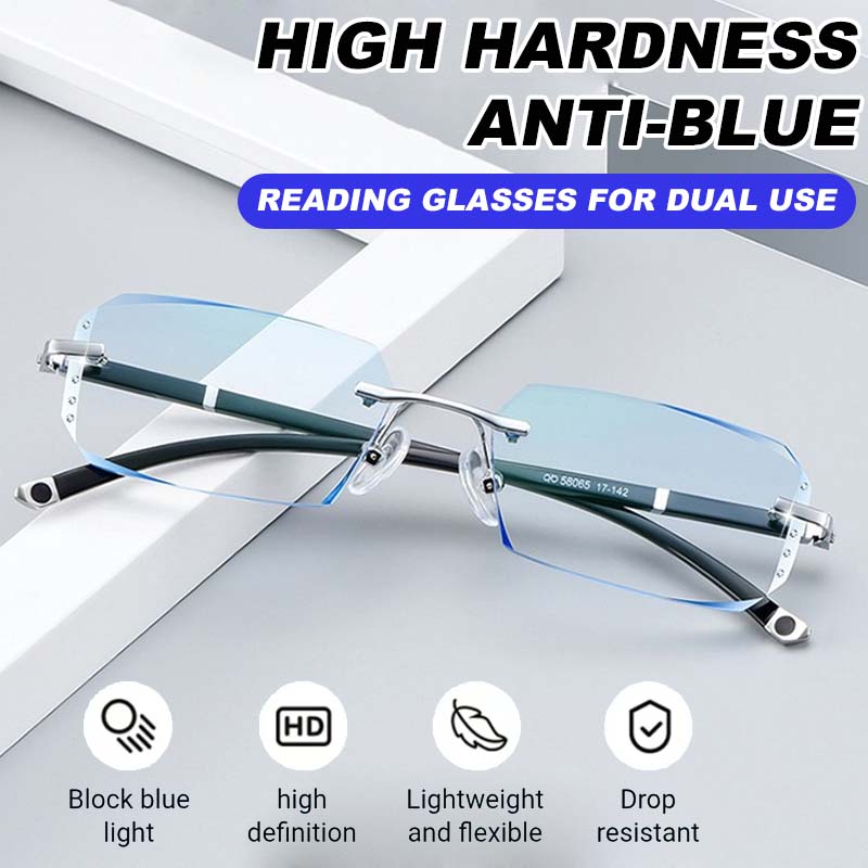 HIGH-HARDNESS ANTI-BLUE LIGHT READING GLASSES FOR DUAL US