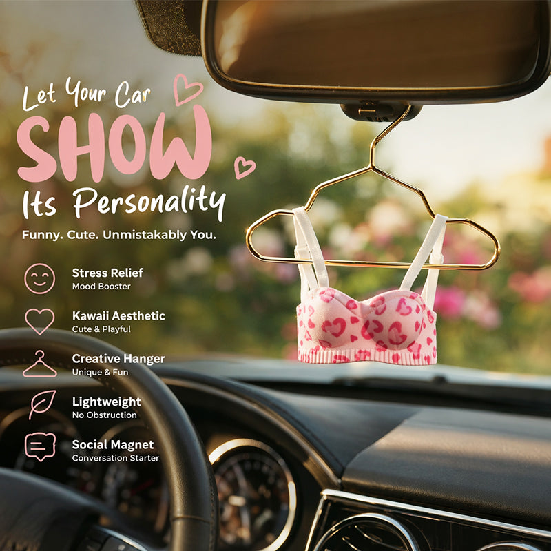 🎀🚗 Mini Bra Car Hanging Ornament