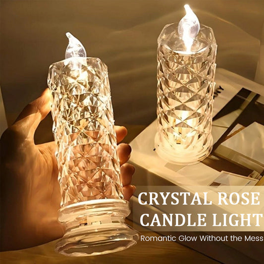 ✨ Crystal Rose Candle Light – romanttinen valo ilman sotkua