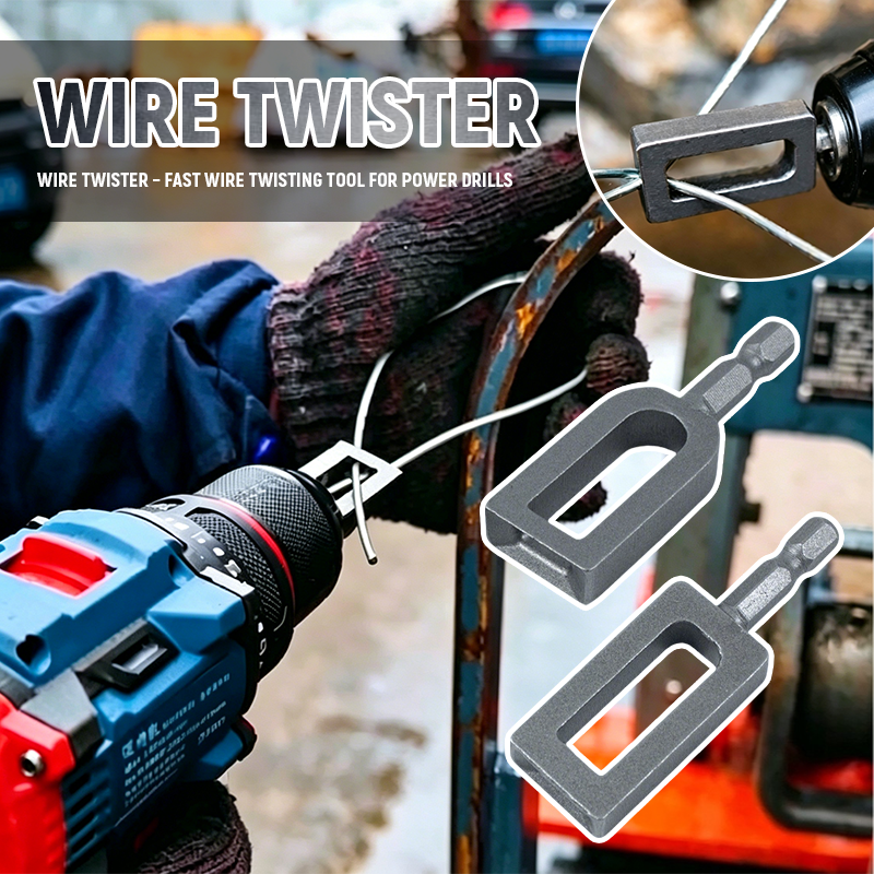 Heavy Duty Wire Twister Drill Bit Set (2 Pack) – Fast Tie Wire Twisting Tool