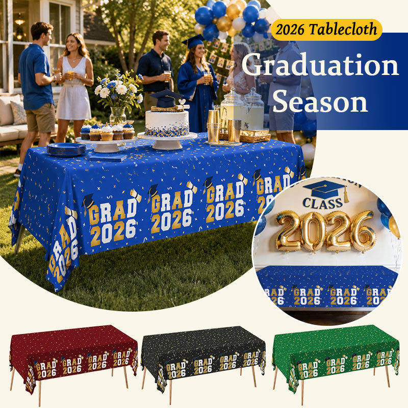 2026 Graduation Party Tablecloth Set – for Tables, Photos & Celebrations